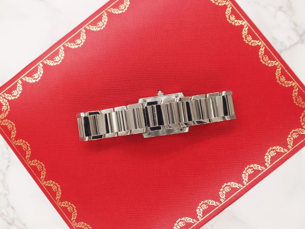 Ladies Cartier Tank Francaise (Ladies) with VVS Diamond Bezel - Boxed. - Image 8