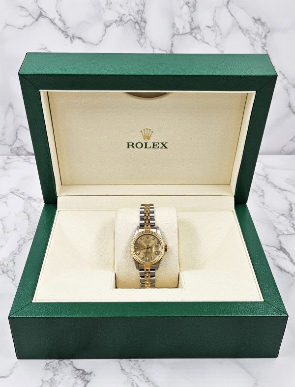 Ladies Rolex Datejust 26mm with Factory Champagne Diamond Dial – BOX & PAPERS - Image 8