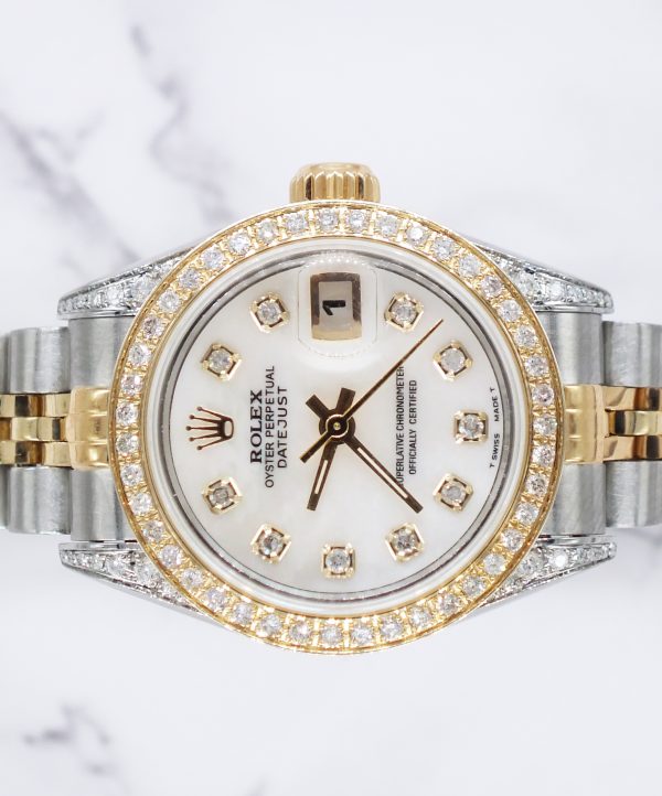 Rolex Datejust 26mm 'Fully Loaded' with WHITE Diamond Dial, Bezel & Shoulders - Image 3