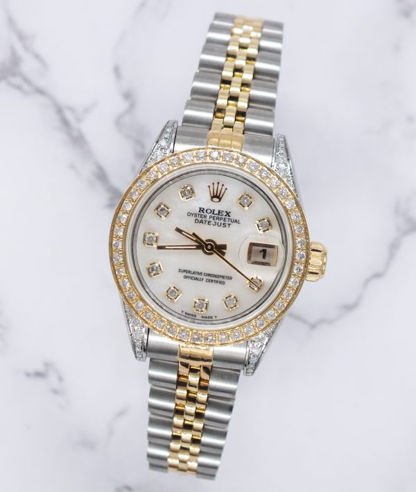 Rolex Datejust 26mm 'Fully Loaded' with WHITE Diamond Dial, Bezel & Shoulders - Image 4
