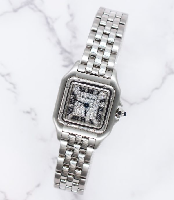 Stunning Ladies Cartier Panthere Watch with Pave Diamond Dial - Boxed - Image 4