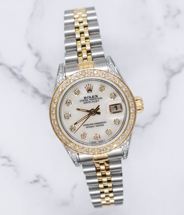 Rolex Datejust 26mm 'Fully Loaded' with WHITE Diamond Dial, Bezel & Shoulders - Image 5