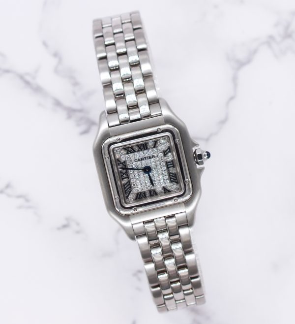 Stunning Ladies Cartier Panthere Watch with Pave Diamond Dial - Boxed - Image 5