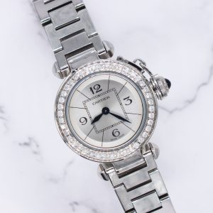Stunning Ladies Cartier Pasha Watch with Diamond Bezel - Boxed