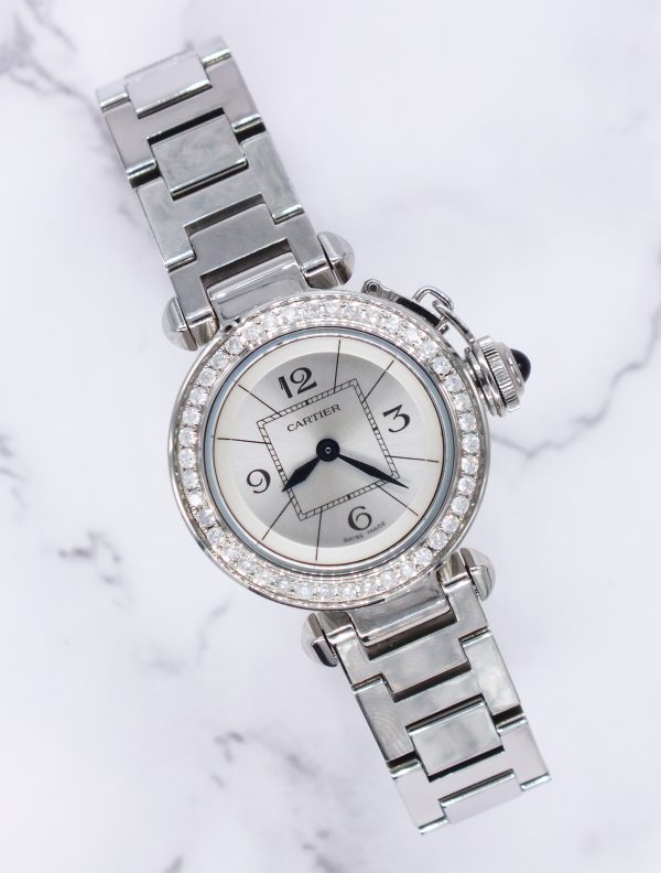 Stunning Ladies Cartier Pasha Watch with Diamond Bezel - Boxed