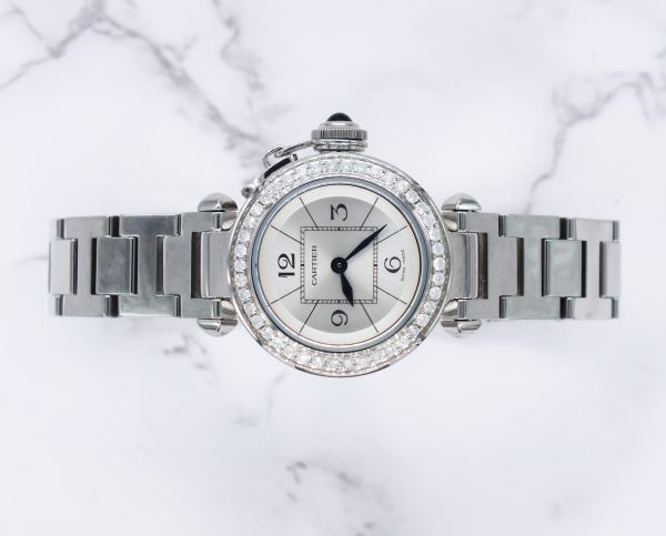 Stunning Ladies Cartier Pasha Watch with Diamond Bezel - Boxed - Image 2