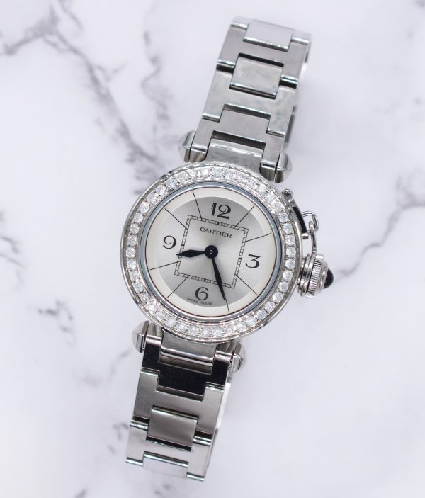 Stunning Ladies Cartier Pasha Watch with Diamond Bezel - Boxed - Image 3