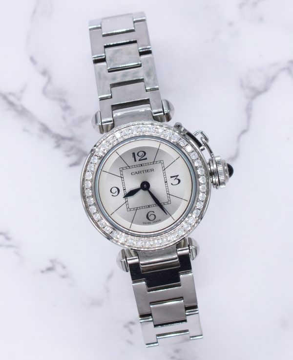Stunning Ladies Cartier Pasha Watch with Diamond Bezel - Boxed - Image 4