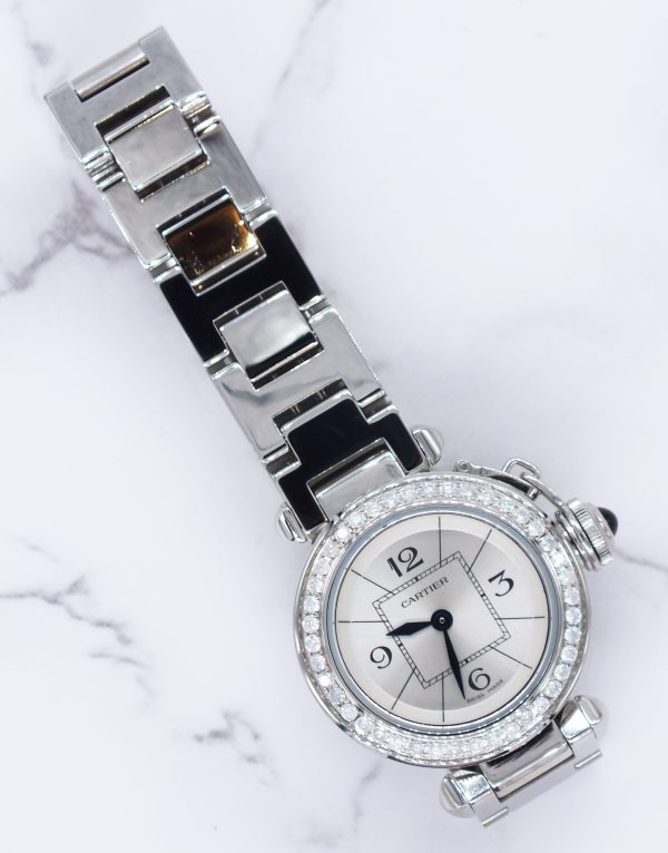Stunning Ladies Cartier Pasha Watch with Diamond Bezel - Boxed - Image 5