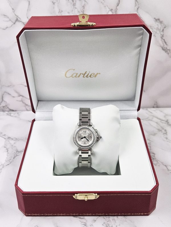 Stunning Ladies Cartier Pasha Watch with Diamond Bezel - Boxed - Image 7