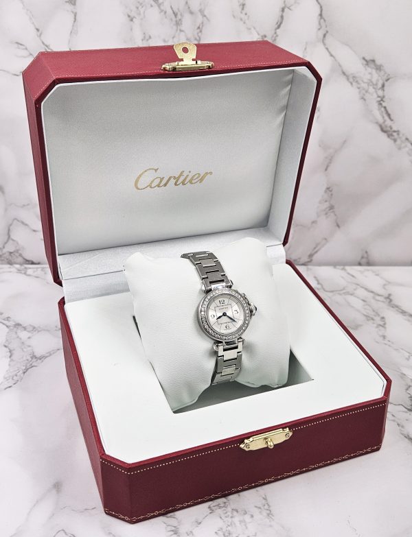 Stunning Ladies Cartier Pasha Watch with Diamond Bezel - Boxed - Image 8