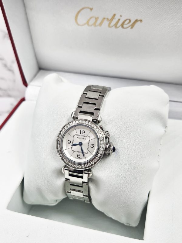 Stunning Ladies Cartier Pasha Watch with Diamond Bezel - Boxed - Image 10
