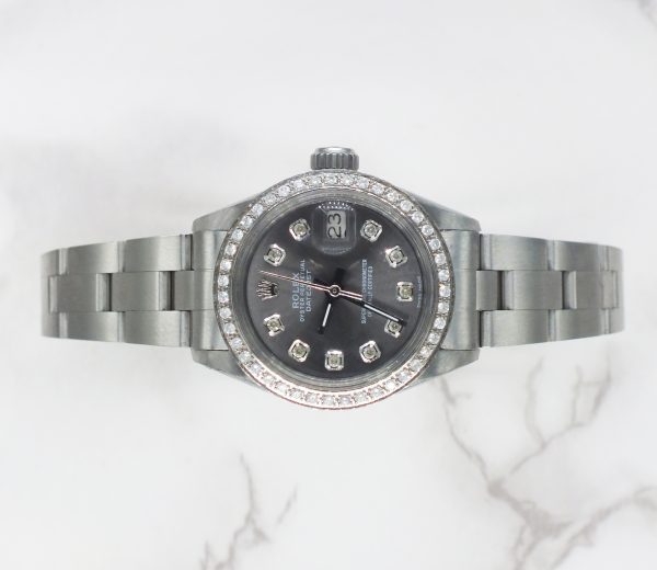 Ladies Rolex Datejust in Steel & White Gold with Diamond Dial, Bezel with Paper - Image 2