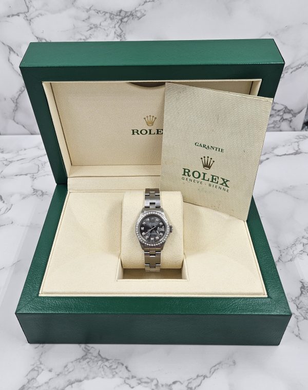 Ladies Rolex Datejust in Steel & White Gold with Diamond Dial, Bezel with Paper - Image 6