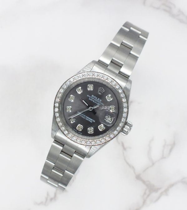 Ladies Rolex Datejust in Steel & White Gold with Diamond Dial, Bezel with Paper - Image 4