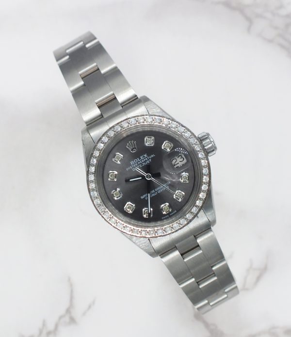 Ladies Rolex Datejust in Steel & White Gold with Diamond Dial, Bezel with Paper - Image 5