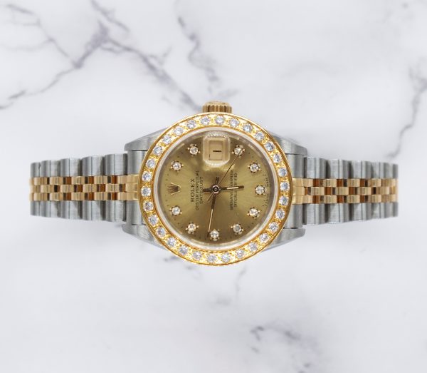 Ladies Rolex Datejust with Factory Diamond Dial & Diamond Bezel – BOX & PAPERS - Image 2