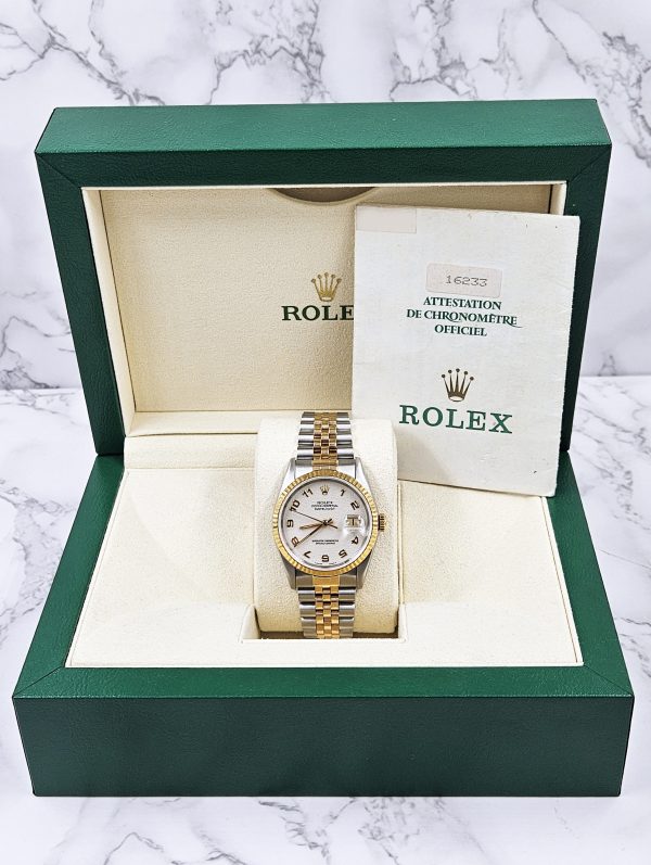 Gents Steel & Gold Rolex Datejust 16233 Factory Ivory Jubilee Dial - B&P! - Image 7