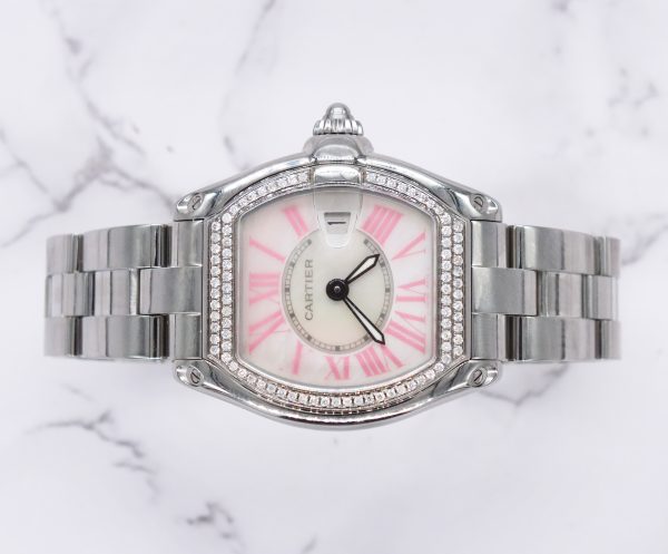 Stunning Ladies Cartier Roadster with White MOP Dial & VVS Diamond Bezel - Boxed - Image 2