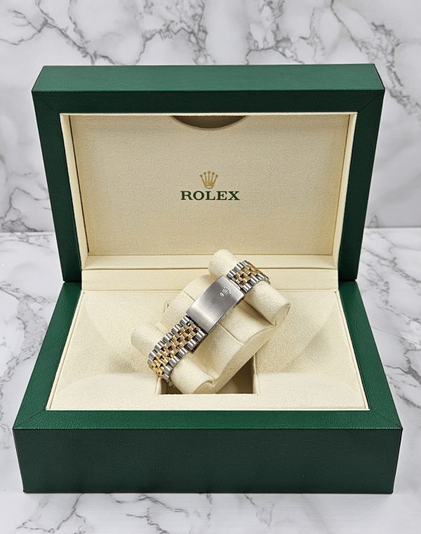 Gents Steel & Gold Rolex Datejust Factory Ivory Roman Numeral Dial Box & Papers. - Image 11