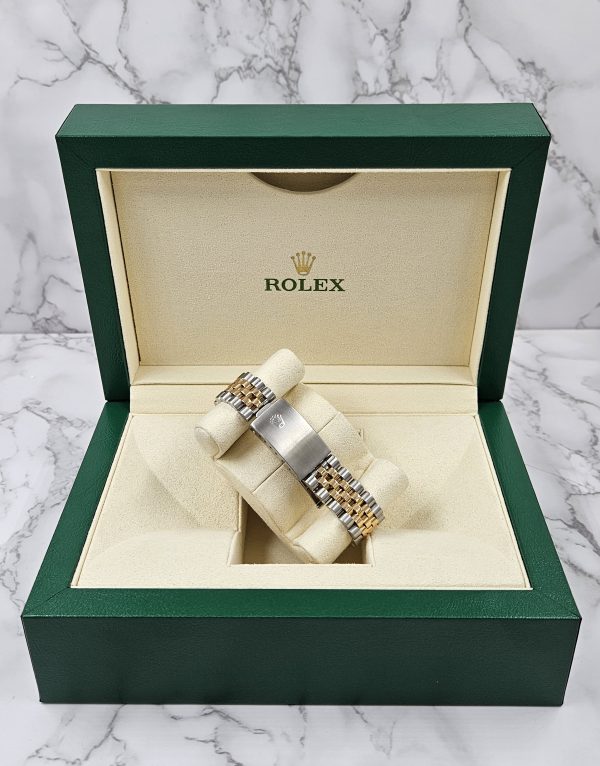 Gents Steel & Gold Rolex Datejust Factory Ivory Roman Numeral Dial Box & Papers. - Image 12