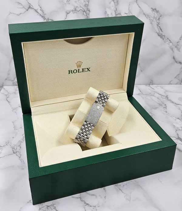 Mens Rolex Datejust with Full Diamond Dial, Bezel, Shoulders and Bracelet! - Image 12