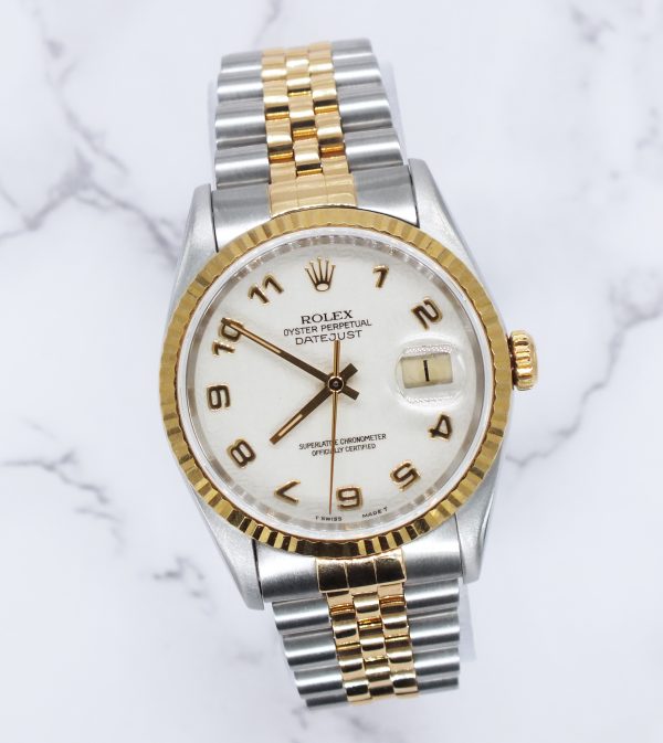 Gents Steel & Gold Rolex Datejust 16233 Factory Ivory Jubilee Dial - B&P! - Image 5