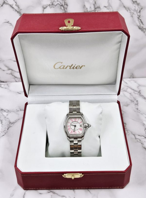 Stunning Ladies Cartier Roadster with White MOP Dial & VVS Diamond Bezel - Boxed - Image 6