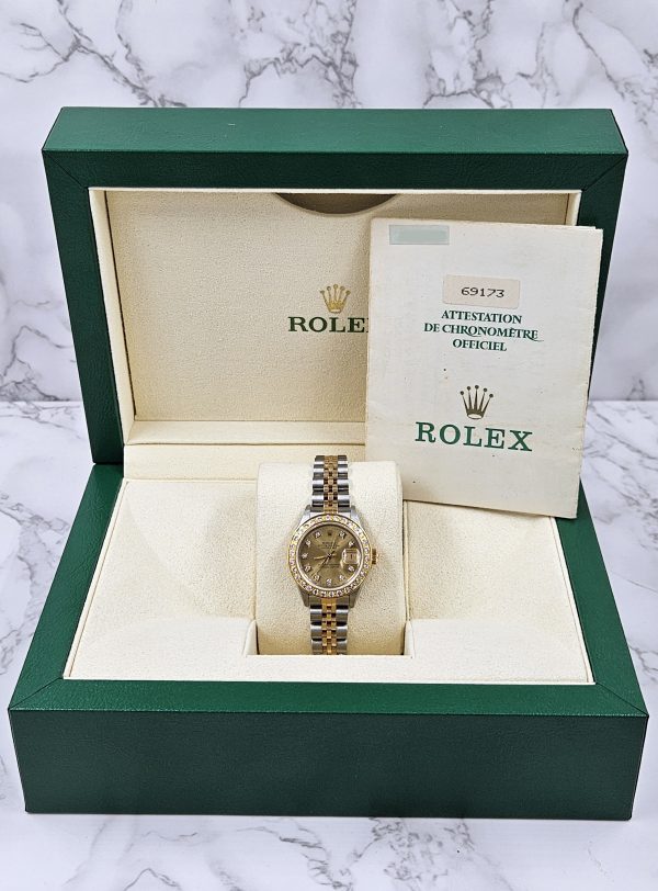 Ladies Rolex Datejust with Factory Diamond Dial & Diamond Bezel – BOX & PAPERS - Image 7
