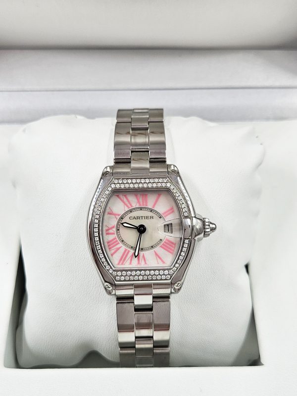 Stunning Ladies Cartier Roadster with White MOP Dial & VVS Diamond Bezel - Boxed - Image 7