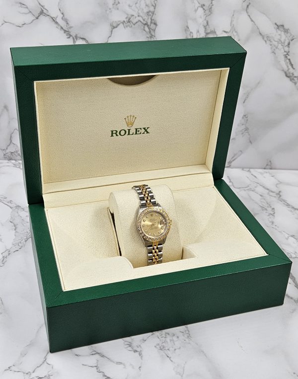 Ladies Rolex Datejust with Factory Diamond Dial & Diamond Bezel – BOX & PAPERS - Image 8