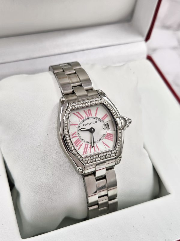 Stunning Ladies Cartier Roadster with White MOP Dial & VVS Diamond Bezel - Boxed - Image 8