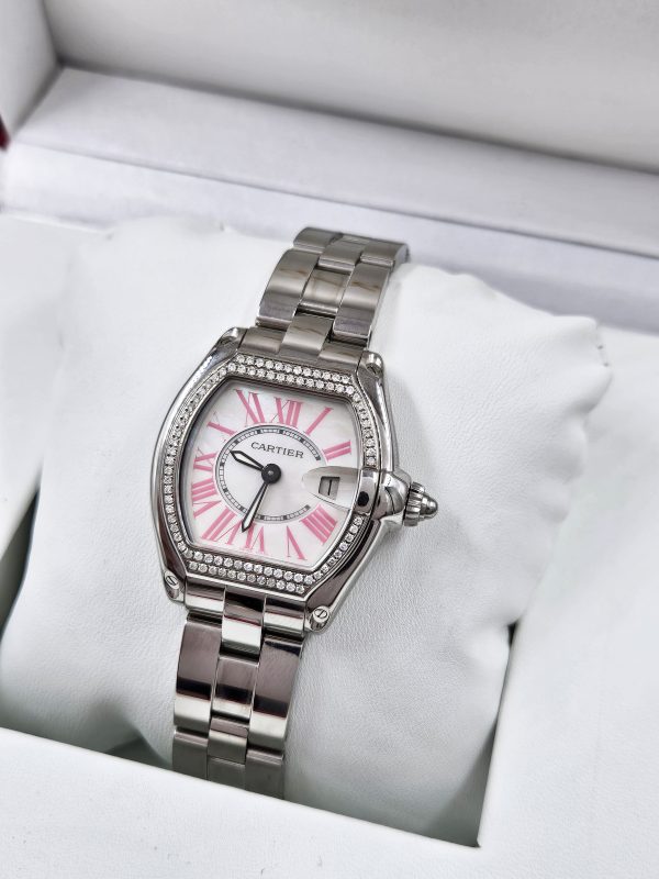 Stunning Ladies Cartier Roadster with White MOP Dial & VVS Diamond Bezel - Boxed - Image 9