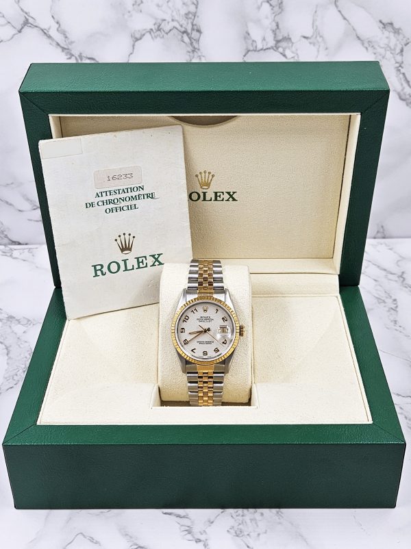 Gents Steel & Gold Rolex Datejust 16233 Factory Ivory Jubilee Dial - B&P! - Image 6