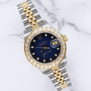 Ladies Rolex Datejust with Factory Diamond Dial & Diamond Bezel – BOX & PAPERS