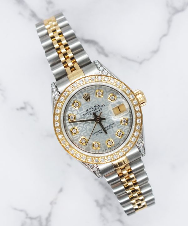 Ladies Rolex Datejust 'Fully Loaded' with Silver Diamond Dial, Bezel & Shoulders