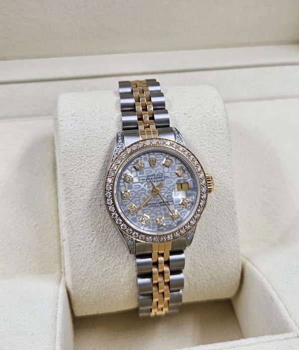 Ladies Rolex Datejust 'Fully Loaded' with Silver Diamond Dial, Bezel & Shoulders - Image 10