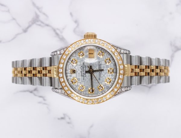 Ladies Rolex Datejust 'Fully Loaded' with Silver Diamond Dial, Bezel & Shoulders - Image 2