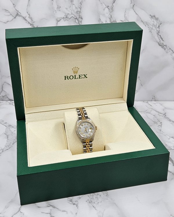 Ladies Rolex Datejust 'Fully Loaded' with Silver Diamond Dial, Bezel & Shoulders - Image 8