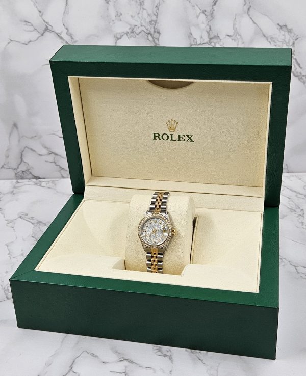 Ladies Rolex Datejust 'Fully Loaded' with Silver Diamond Dial, Bezel & Shoulders - Image 9