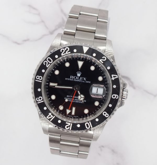 Rolex GMT Master II 'Black Kit' with 'Coke' and 'Pepsi' Bezels. - Image 4