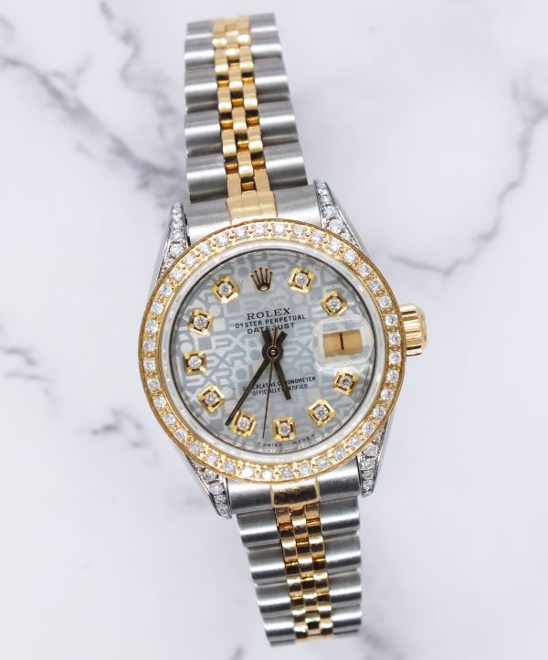 Ladies Rolex Datejust 'Fully Loaded' with Silver Diamond Dial, Bezel & Shoulders - Image 5