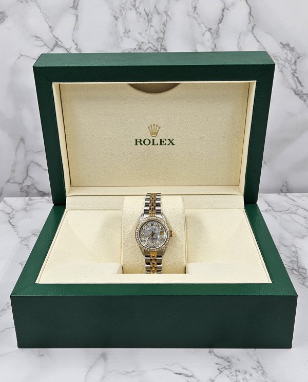 Ladies Rolex Datejust 'Fully Loaded' with Silver Diamond Dial, Bezel & Shoulders - Image 6