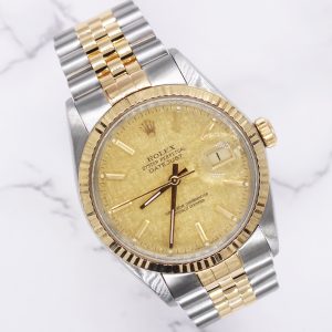 Rolex Datejust Mens 36mm 16233 - Factory 'Linen' Dial Box & Papers - MINT!