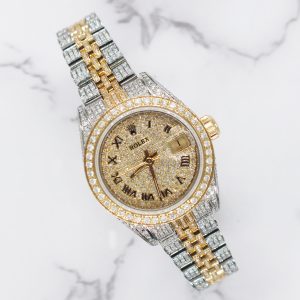 Ladies Rolex Datejust 26mm Fully Diamond Set Dial, Bezel, Shoulders & Bracelet