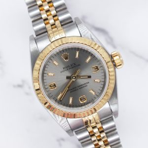 Bargain Ladies Steel & Gold Rolex Oyster Perpetual - Stunning Dial - Boxed