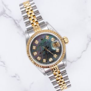 Rolex Datejust Ladies 26mm with Tahitian MOP Diamond Dial – BOX & PAPERS