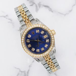 Rolex Datejust 26mm Fully Diamond Set Blue Dial, Bezel, Shoulders & Bracelet