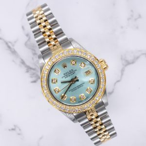 Ladies Rolex Datejust 26mm 69173 Ice Blue Diamond Dial & Bezel with Box & Papers